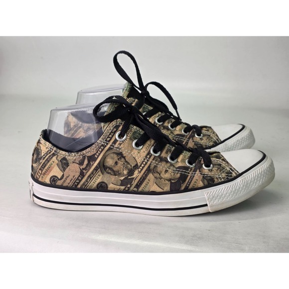 Converse Other - Converse All Star‎ Men's Sneakers Size 6 Women's 8 Green White Cash Print Shoes